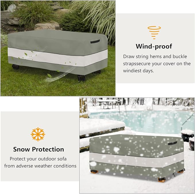 Waterproof Outdoor Coffee Table Cover, Rectangular Patio Small Side Table Cover - Image 6