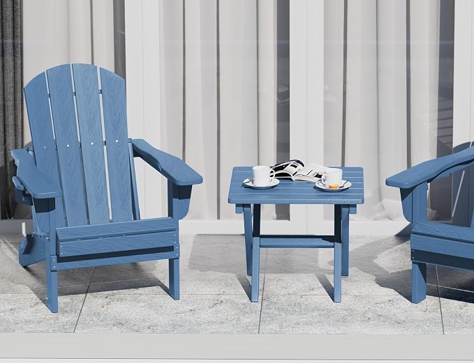 SERWALL Folding Outdoor Side Table Set of 4, Small Adirondack Side Table - Image 9