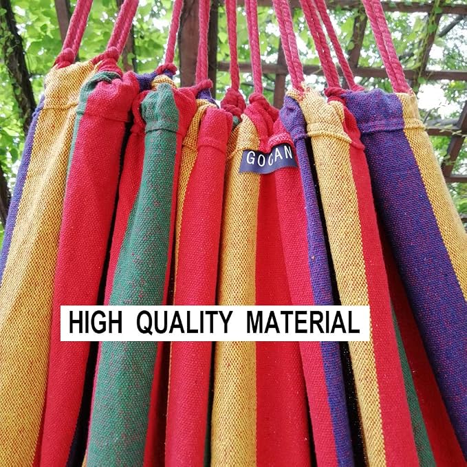 Brazilian Double Hammock 2 Person Extra Large Canvas 250x160cm Total Length - Image 2
