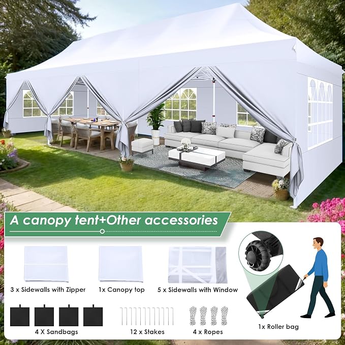 COBIZI Canopy Tent 10x30 Pop Up Canopy - Image 2