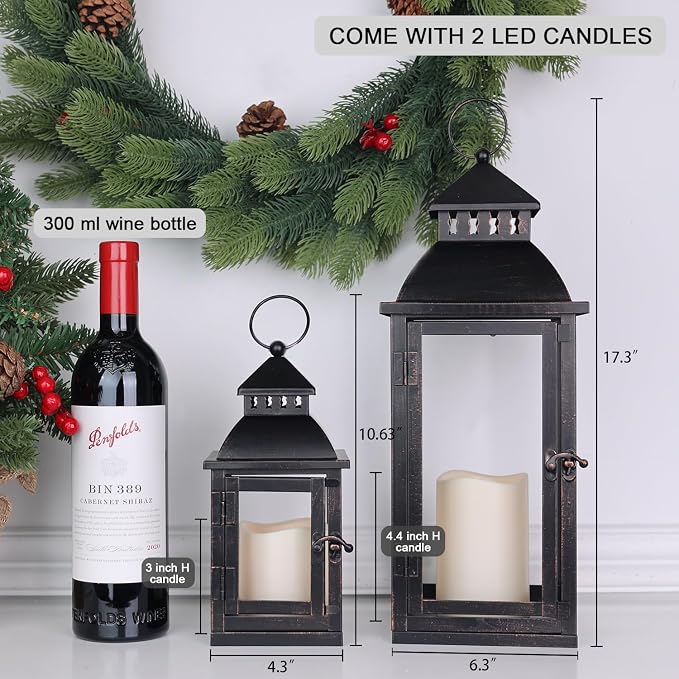 NEEDOMO LED Lanterns Decorative Outdoor&Indoor, Lantern Decor - Image 2
