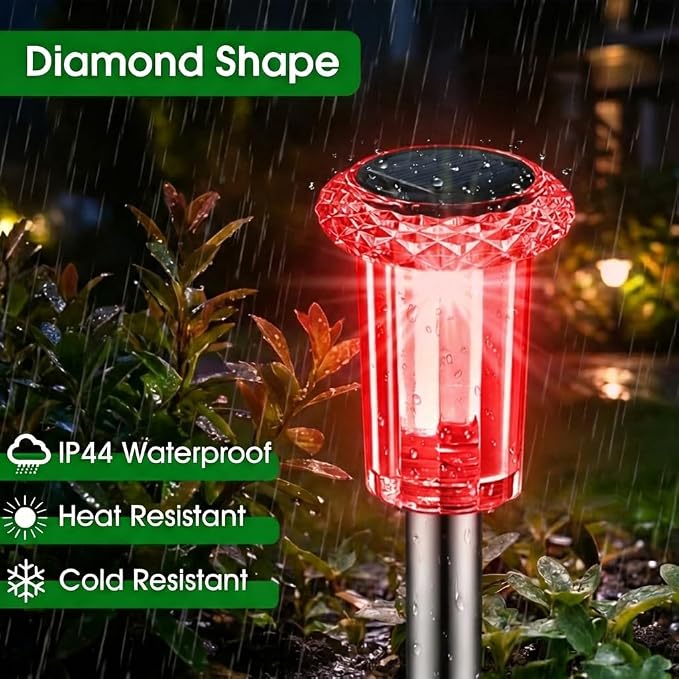 Solar Outdoor Lights, 10 Pack Solar Pathway Lights Outdoor Waterproof, - Image 5