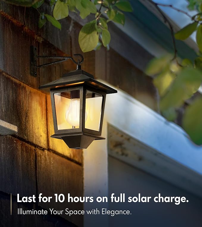 PASAMIC 2 Pack Solar Wall Lanterns - Image 2
