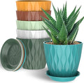 6 Pack 7 Inch Indoor Plant Pots by Unknown