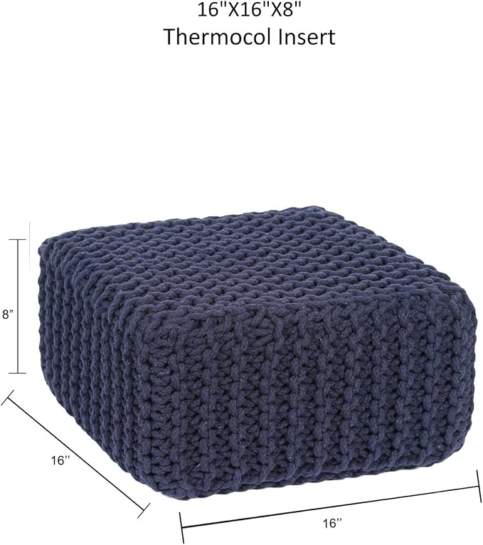 REDEARTH · Cube Low Pouf Foot Stool Ottoman - Image 3