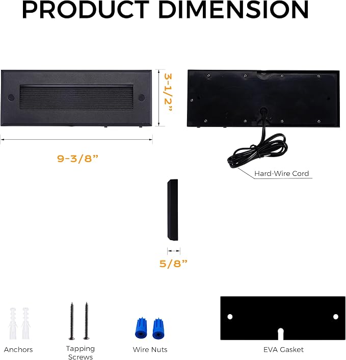 Cloudy Bay 9 Inch 5CCT Low Voltage LED Outdoor Step Lights 12V-15V 3W/5W - Image 8