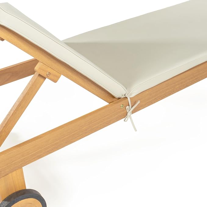 JONATHAN Y LNG1000E Mallorca 77.56"x23.62" Modern Classic Adjustable Acacia - Image 7