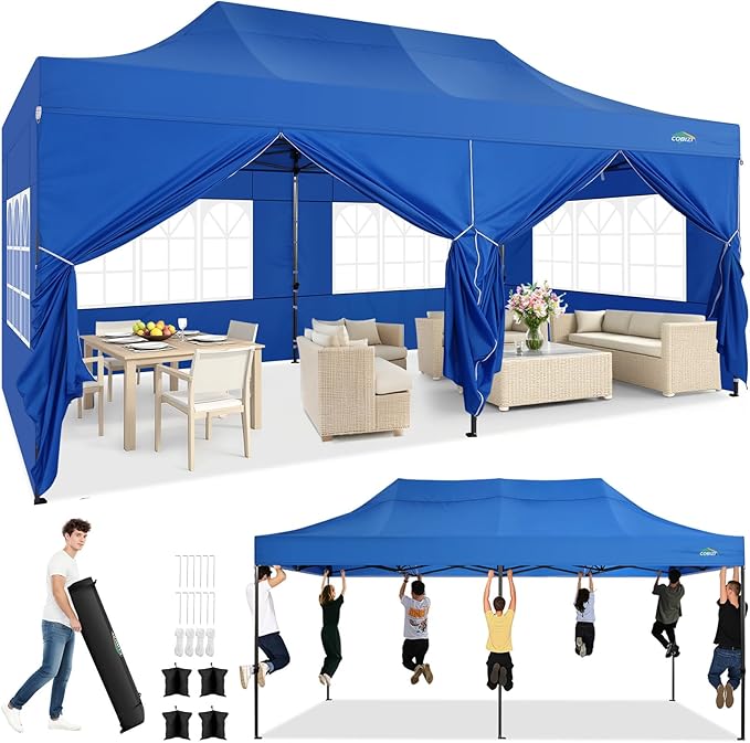 COBIZI 10x20 Heavy Duty Pop up Canopy Tent by COBIZI