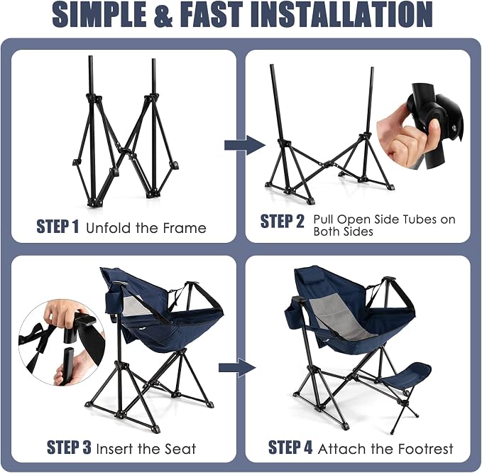 Tangkula Hammock Camping Chair, Portable Camp Chair - Image 5