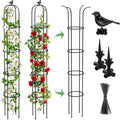 6.2ft Garden Obelisk Trellis for Climbing Plants Rustproof Metal Pipe by MYMULIKEHOME