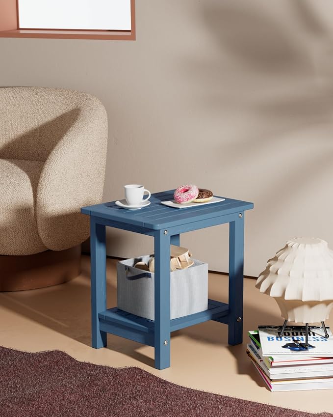 YEFU Outdoor Side Table for Patio: 16" HIPS Weather - Image 2