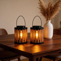 2 Pack Solar Lanterns Outdoor Waterproof Suitable by DJGIFI