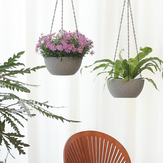 T4U 8 Inch Hanging Planters for Indoor Plants, 2 Pack Hanging Planter, Hanging - Image 8
