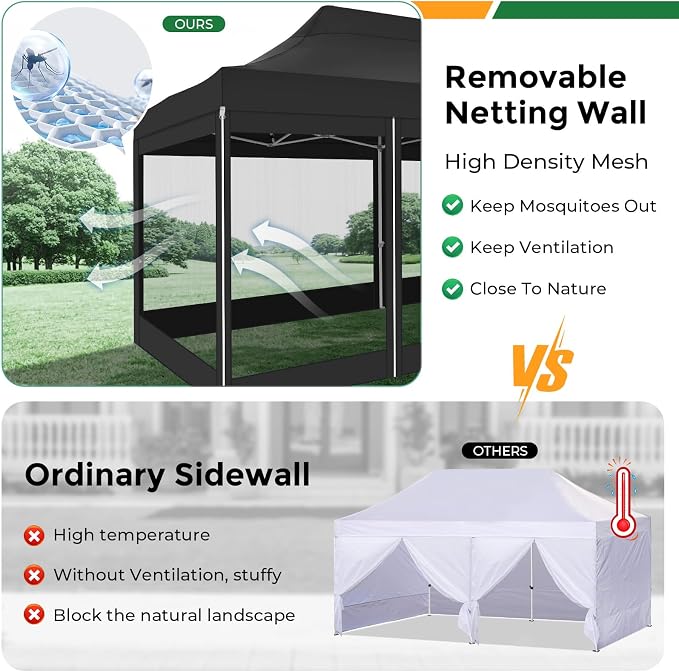 COBIZI 10x20 Heavy Duty Pop Up Canopy Tent - Image 3
