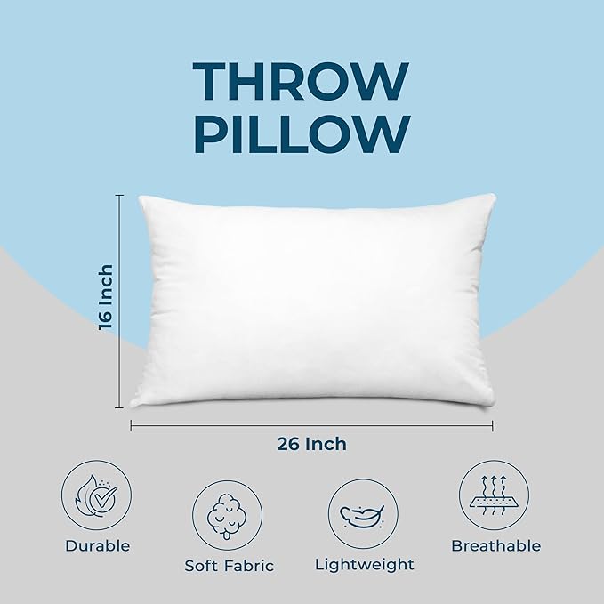 Utopia Bedding Throw Pillows – 16 x 26 Inches Down Alternative Pillows - Image 4