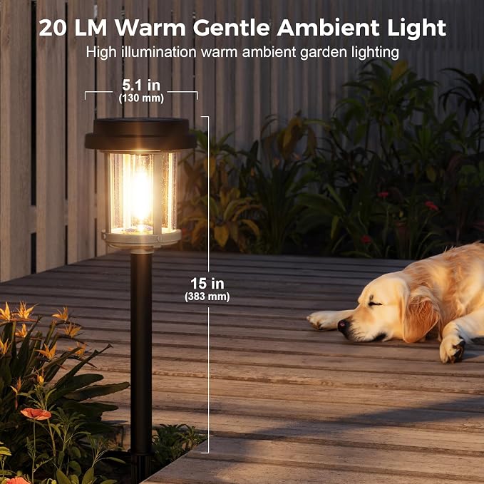 XMCOSY+ Solar Pathway Lights Outdoor, Garden Lights - Image 3
