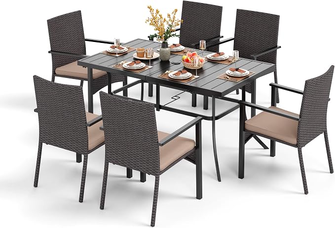 PHI VILLA 7 Piece Patio Dining Set - Image 7