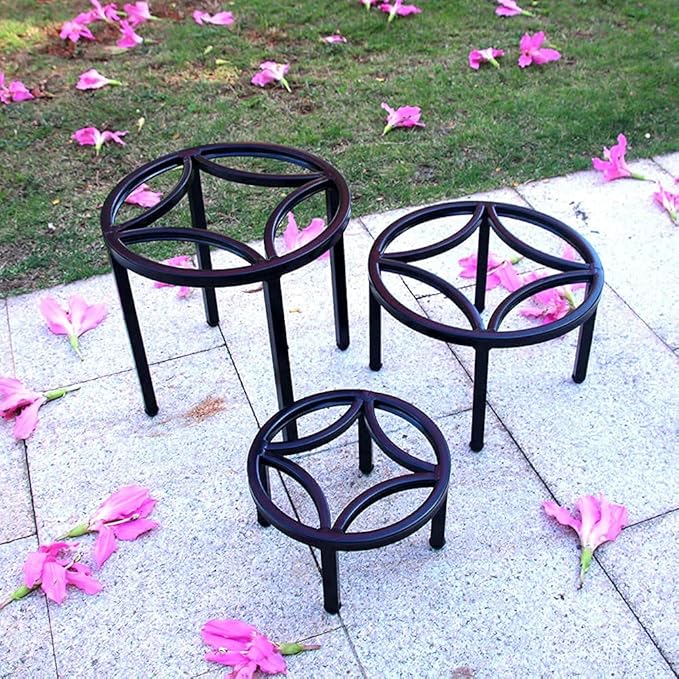 Zhongma Set of 3 Fully Assembled Metal Plant Stand - Image 3