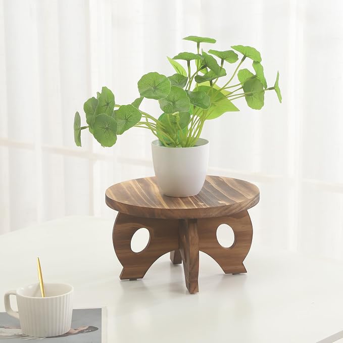 Plant Stand Indoor Wooden Plant Stool Round Stand Risers - Image 5