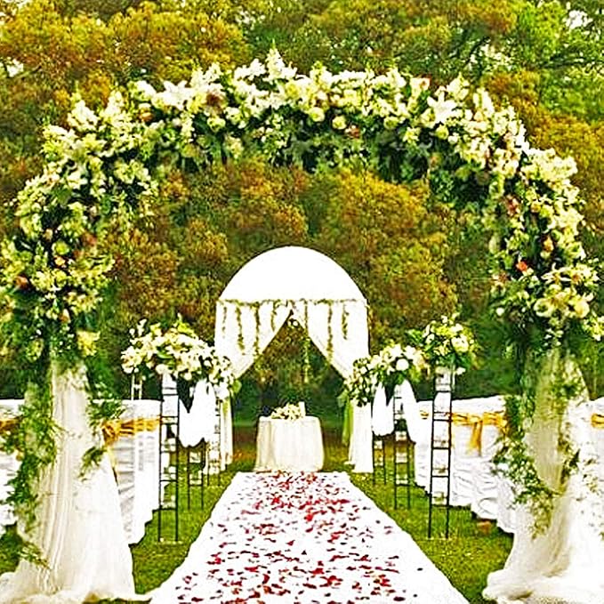 Metal Garden Arbor Wedding Arch 76.8 Inch H x 90.5 Inch W \94.5 Inch H x 55 - Image 8