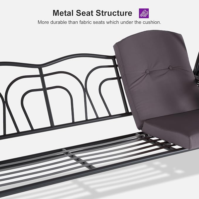 PURPLE LEAF Outdoor Patio Porch Swing - Image 2
