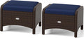 RELAX4LIFE Wicker Outdoor Ottomans by RELAX4LIFE