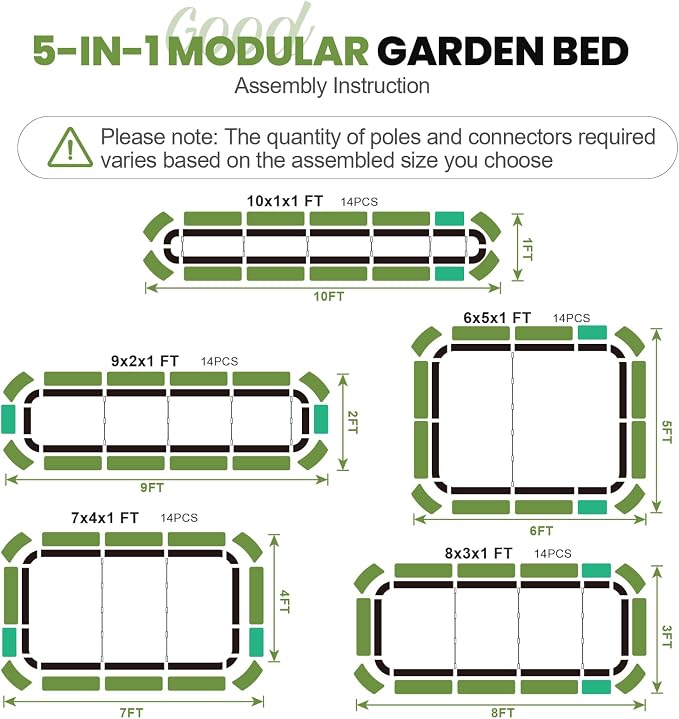 5-in-1 Adjustable Raised Garden Bed Kit | Galvanized Planter Boxes - Image 3