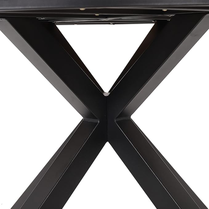 Merax Outdoor Dining Table, Modern Industrial Style Patio Dining Table - Image 7