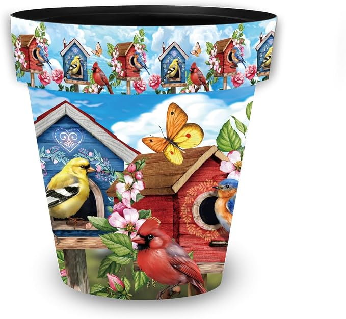 Briarwood Lane Floral Birdhouses Medium Planter - Image 4
