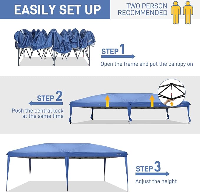 VINGLI 10x20 ft Pop Up Canopy Tent - Image 4