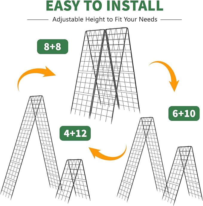2 Pack Cucumber Trellis, Climbing Plants and Flowers - Image 6
