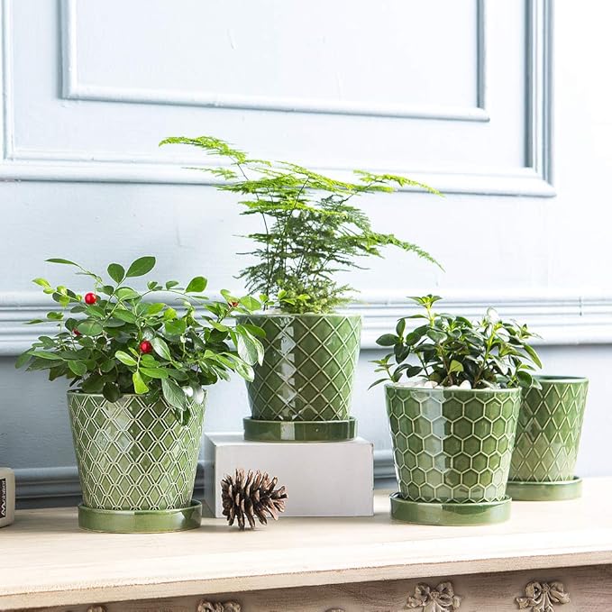 EFISPSS Flower Planter –5 inch Ceramic Plant Pots - Image 6