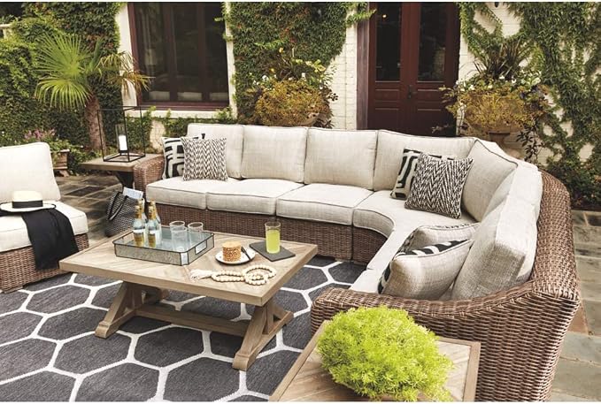 Signature Design by Ashley Beachcroft Outdoor Curved Corner Chair - Image 8