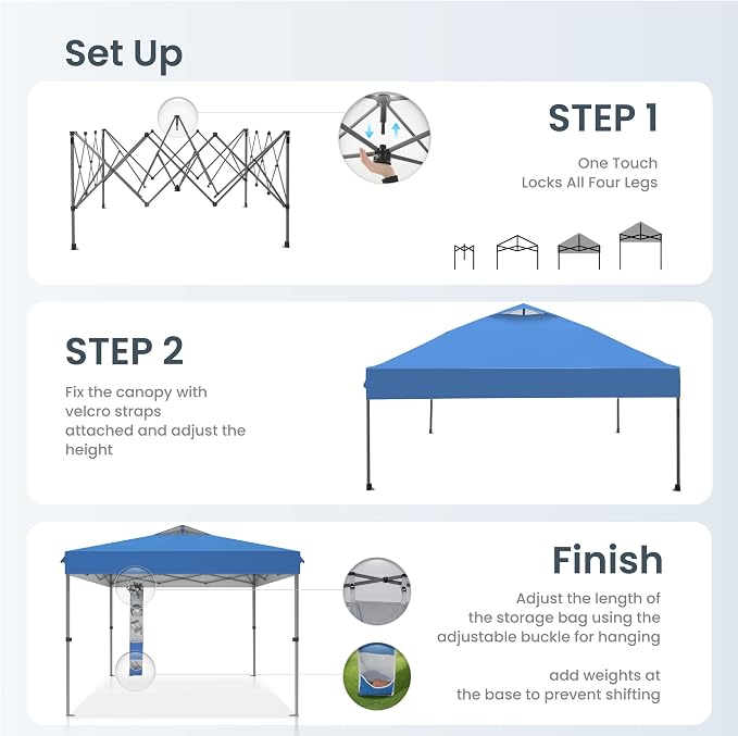 PHI VILLA 10x10 Pop Up Canopy Tent - Image 5
