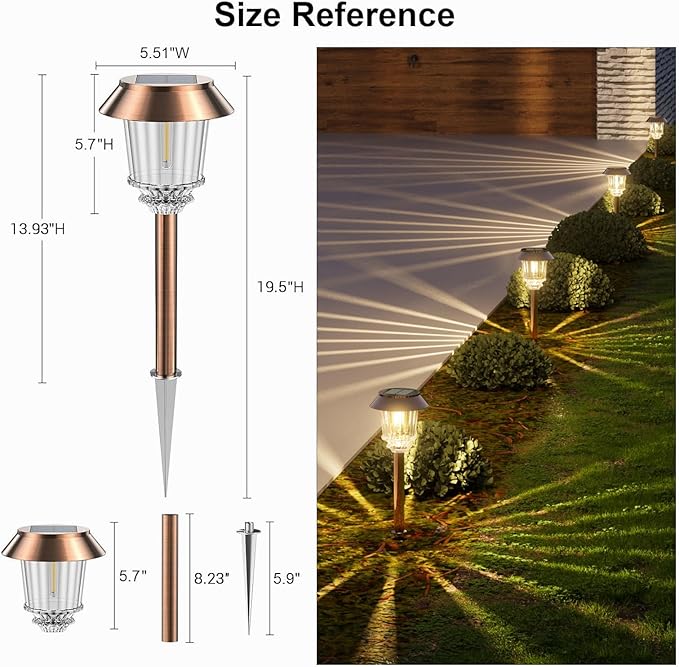 XMCOSY+ Solar Lights Outside Waterproof - Image 5