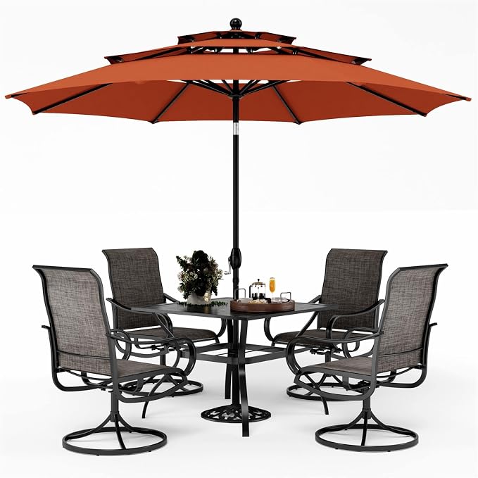 PHI VILLA Patio Table and Chairs Dining Set by PHIVILLAThepioneerofcomfortablehouseholdsupplies