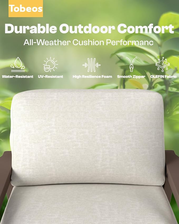HDPE Patio Furniture Set 4 Seats, Outdoor Couch - Image 4