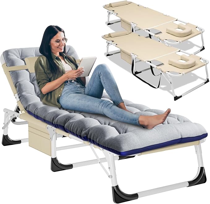 LILYPELLE 5-Position Folding Chaise Lounge Chair by LILYPELLE