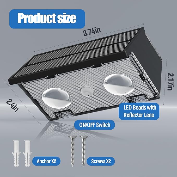 NIORSUN Solar Fence Lights, 24 Pack Wall Lights Waterproof, Led Outdoor Lights - Image 2