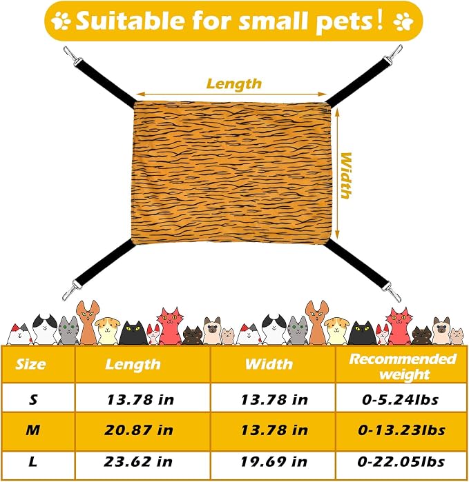 2 Pack Cat Hammock for Cage, Catio Accessories Reversible Soft Cats Bed - Image 4