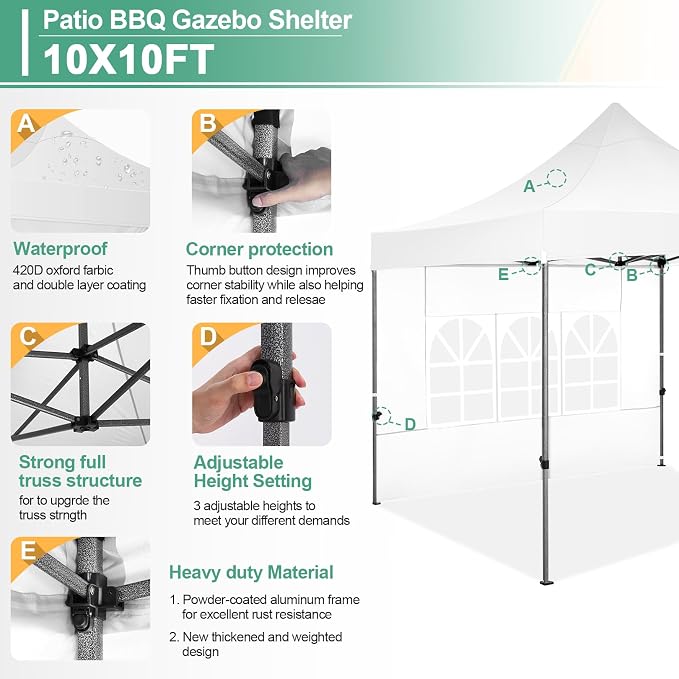 COBIZI 10x10 Pop Up Canopy - Image 3