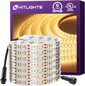 Outdoor LED Strip Lights Waterproof 2700K, 16.4ft IP67 High Density LED Tape by HitLights