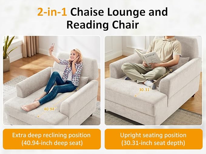 VANOMi Chaise Lounge Accent Chair Indoor - Image 6