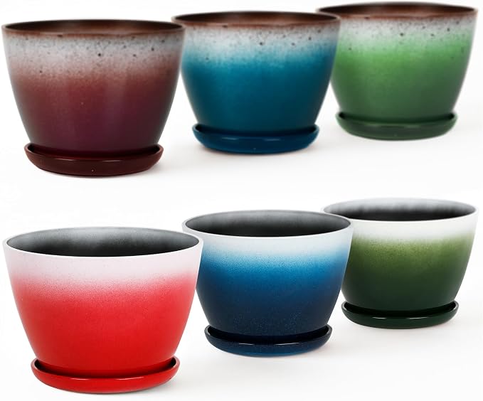 Worth Garden Plastic Round 8" Plant Pots by WORTH