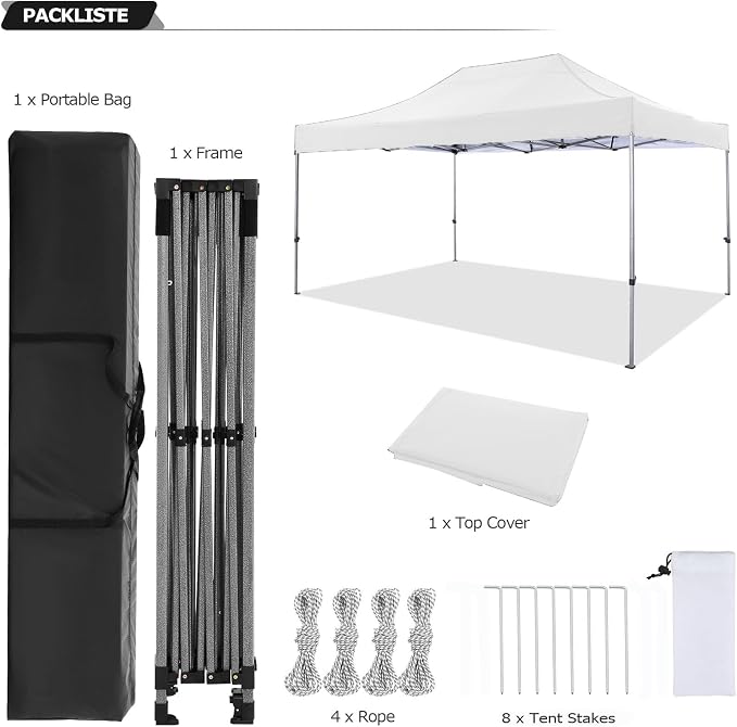 COBIZI 10x15 Pop Up Canopy Without Sidewall, Heavy Duty Canopy UPF 50+ All - Image 5