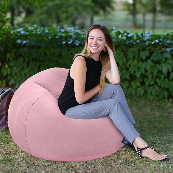Realspring Inflatable Bean Bag Chairs Outdoor Blow up Camping Chairs Inflatable - Image 5