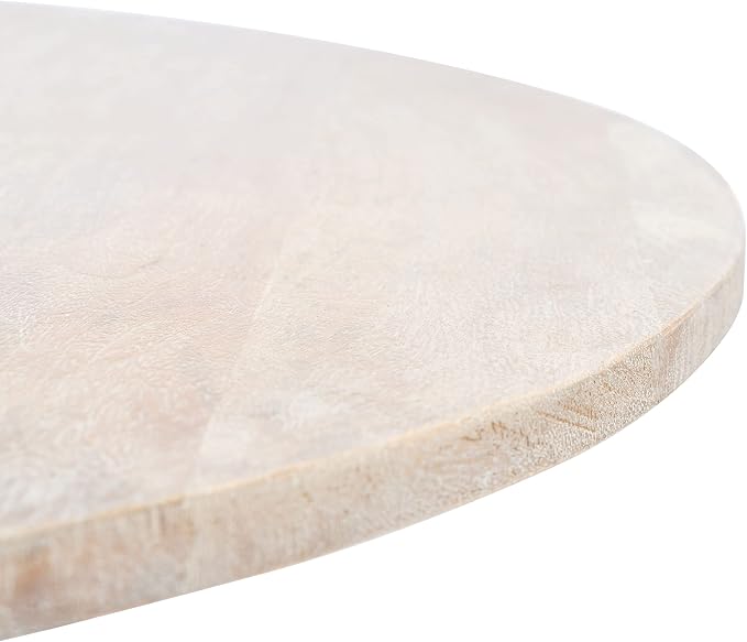 Safavieh Home Collection Whent Coastal Grey White Wash and Black Round Coffee - Image 8