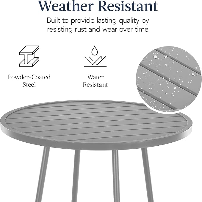 Best Choice Products 3-Piece Patio Dining Set, Bar Height, Outdoor Bistro Set - Image 5