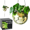 SCANDINORDICA Disco Ball Planter – Disco Ball Plant Hanger, Mirror Disco Planter by SCANDINORDICA