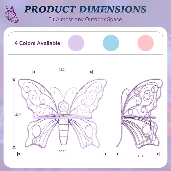 36 Inch Outdoor Bench, Cute Garden Bench - Image 2